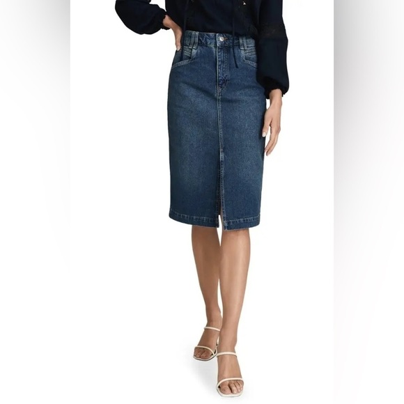 Reiss Dresses & Skirts - NWT Reiss Myla Denim Midi Skirt 4 US 8 UK